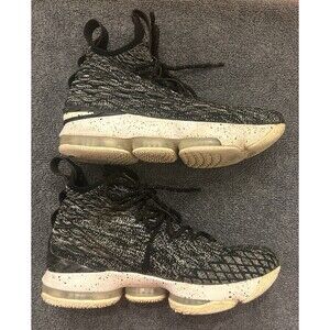 Nike Lebron 15 XV Ashes GS Black White  Sneakers 922811-002 Size 5Y